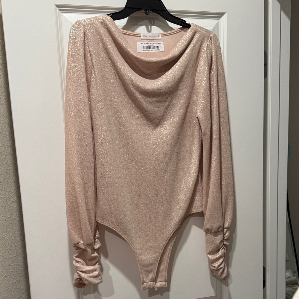 Shimmering Long Sleeve Bodysuit
